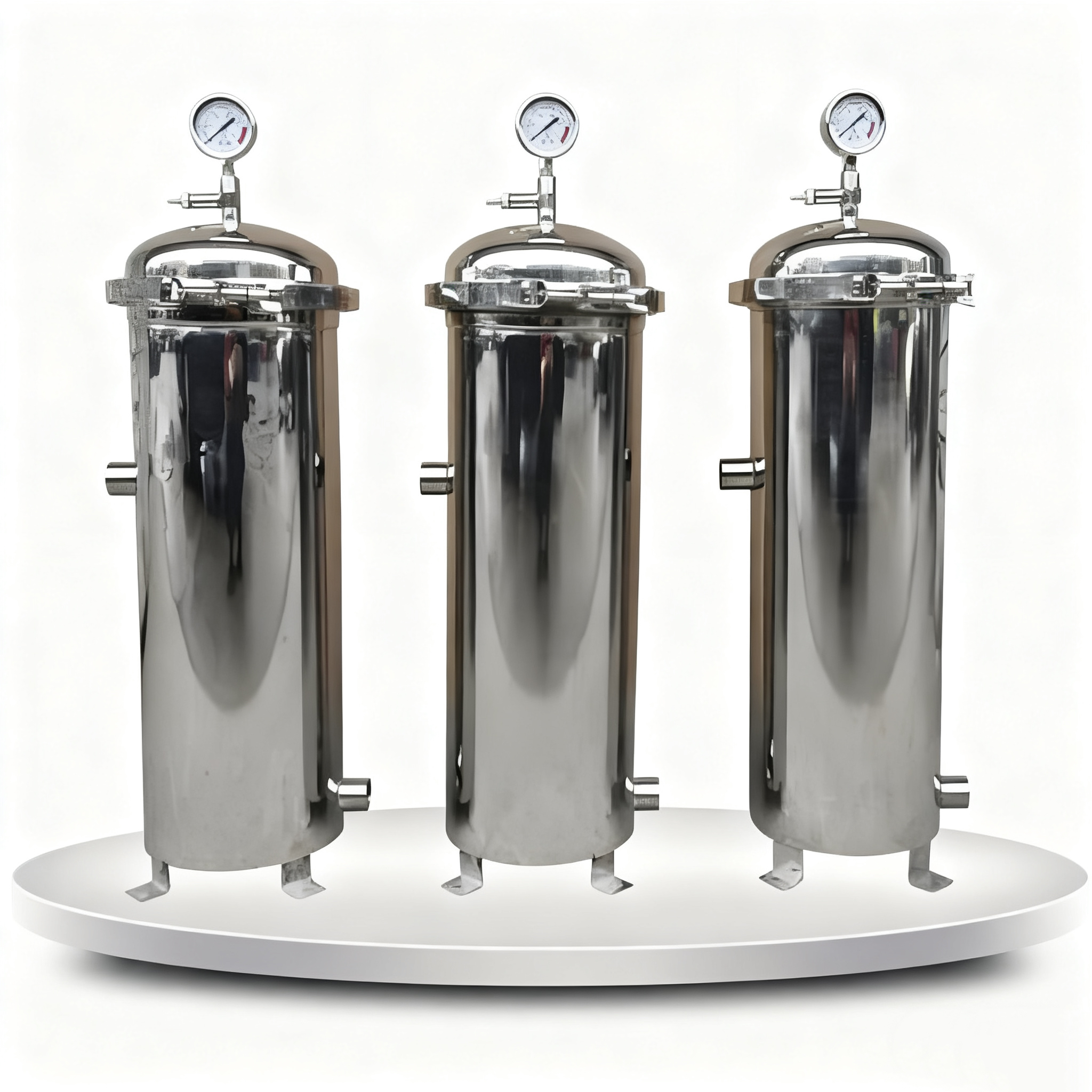 Многокартриджная прецизионная фильтрационная система Tri-Clamp из нержавеющей стали с индивидуальным уплотнением для параллельной или последовательной конфигурации