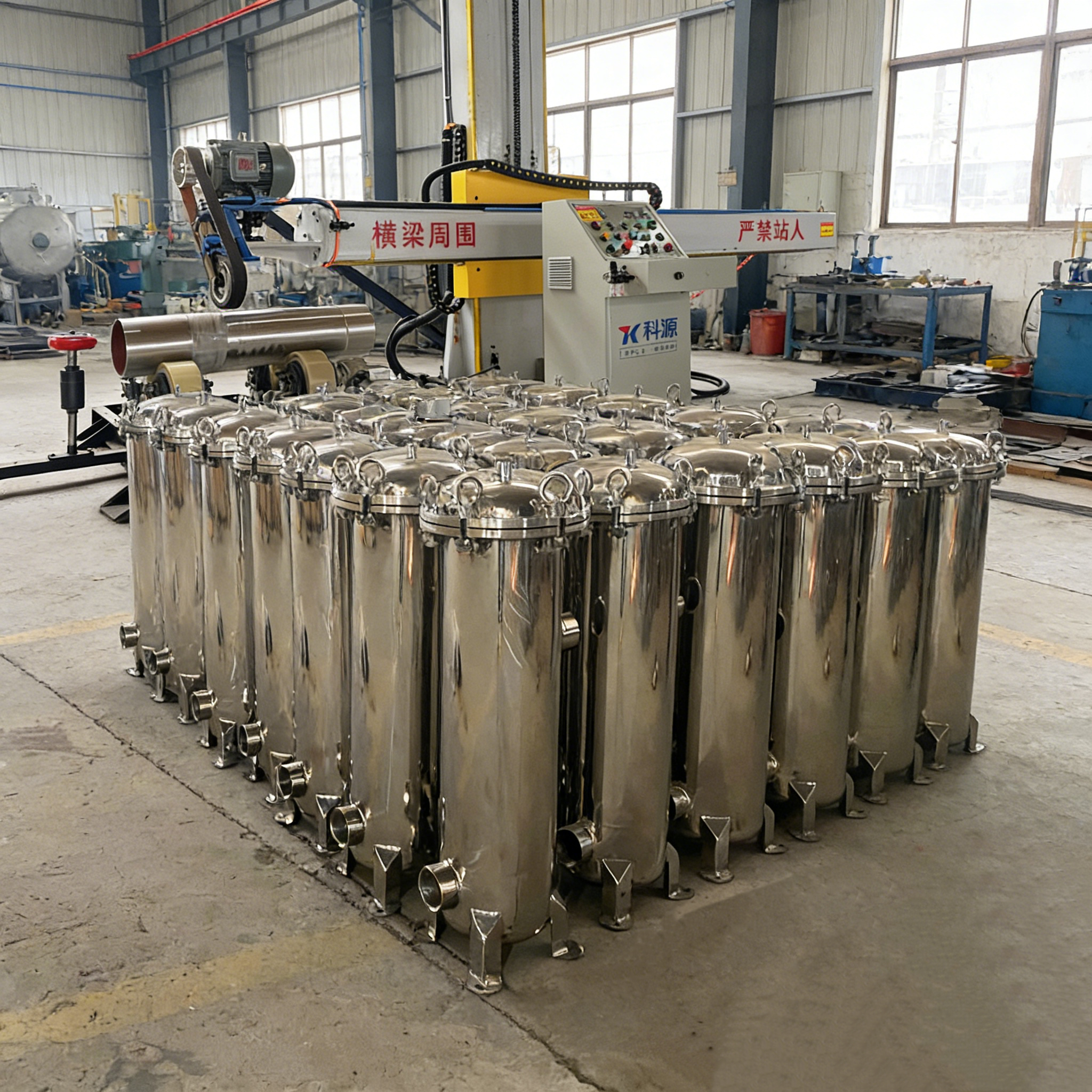 Простой в установке быстрый прецизионный фильтр открытого типа из нержавеющей стали с опорной стойкой