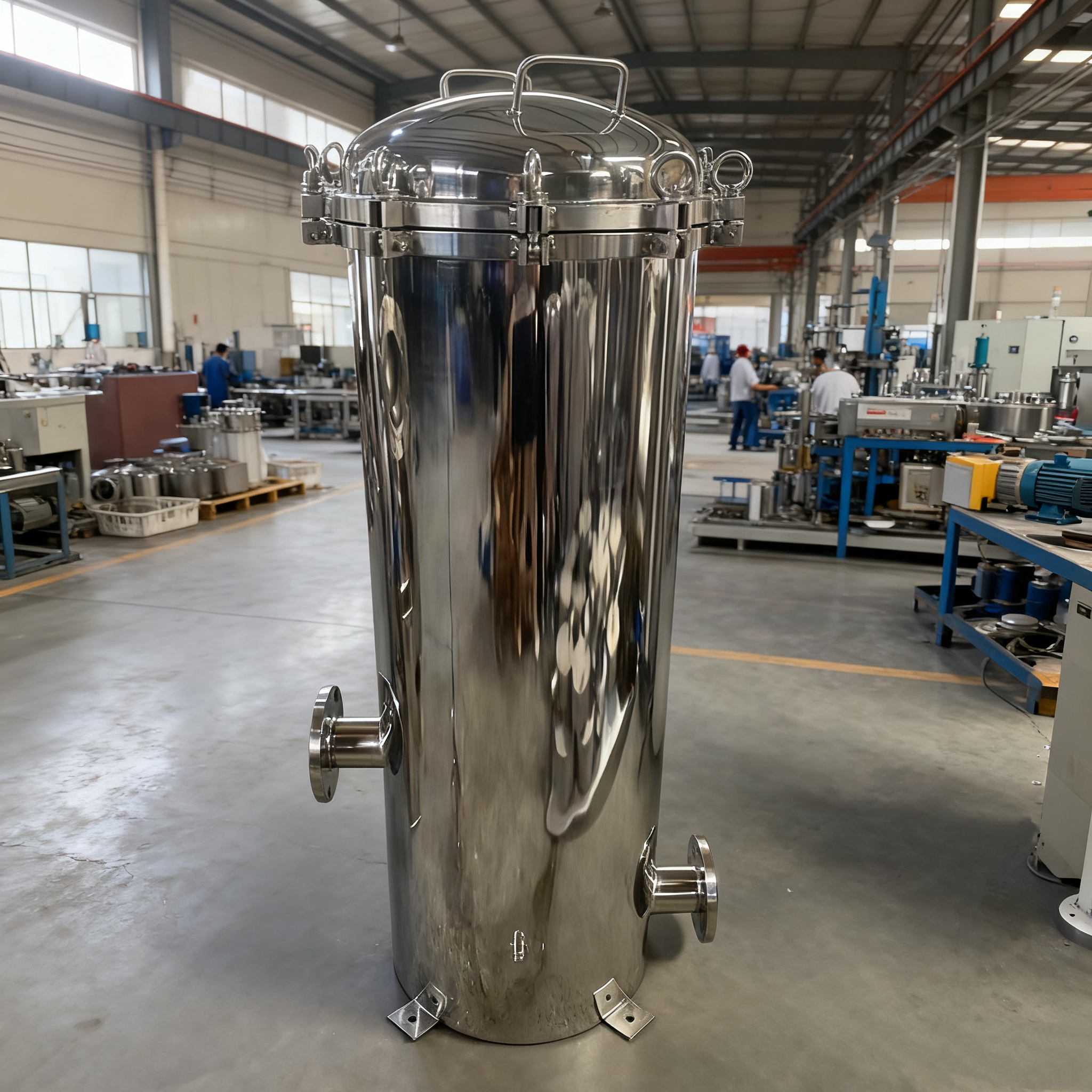 Пищевой быстрооткрытый прецизионный фильтр из нержавеющей стали без опорной ножки