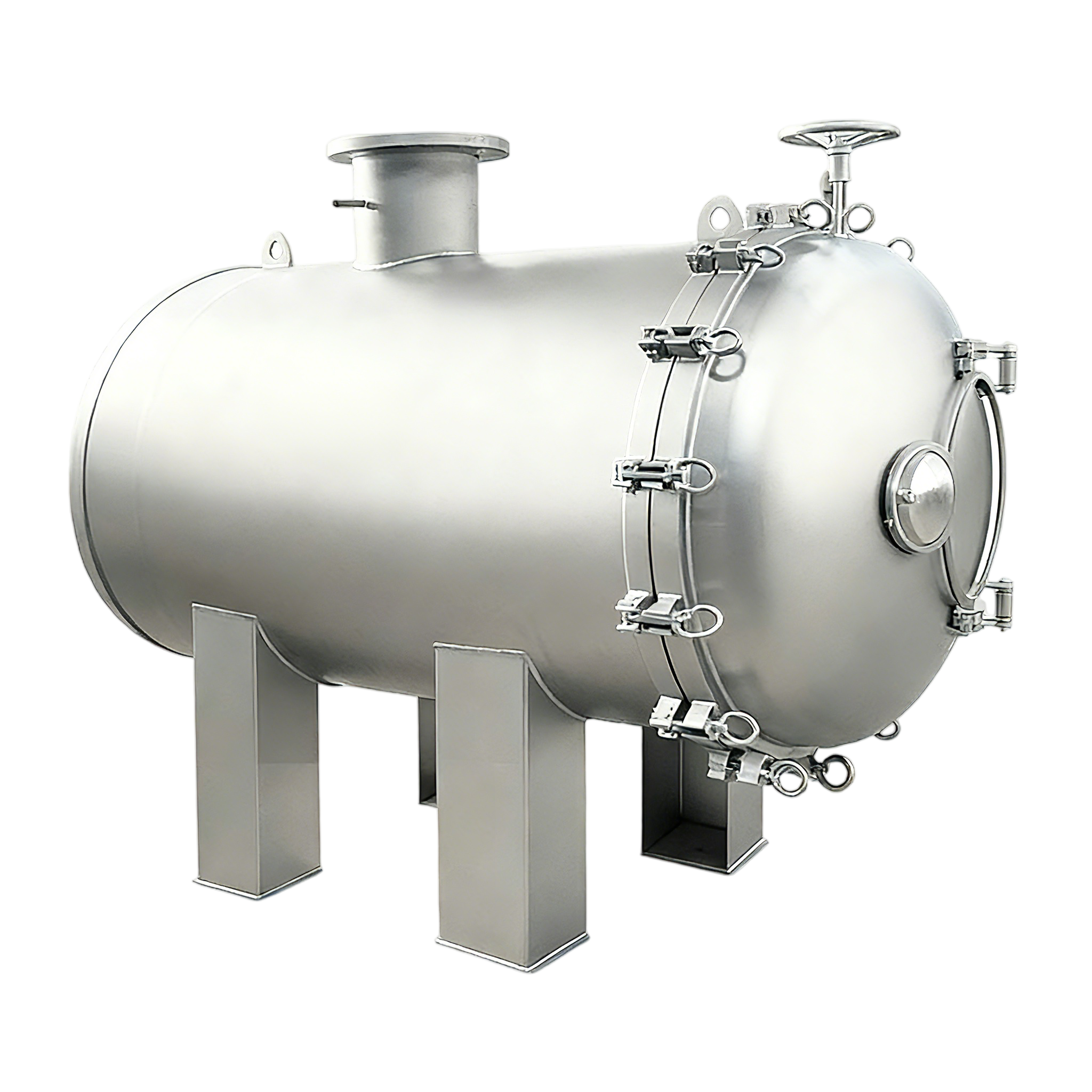 Горизонтальный санитарный высокопоточный фильтр для фармацевтической и пищевой промышленности (нержавеющая сталь)