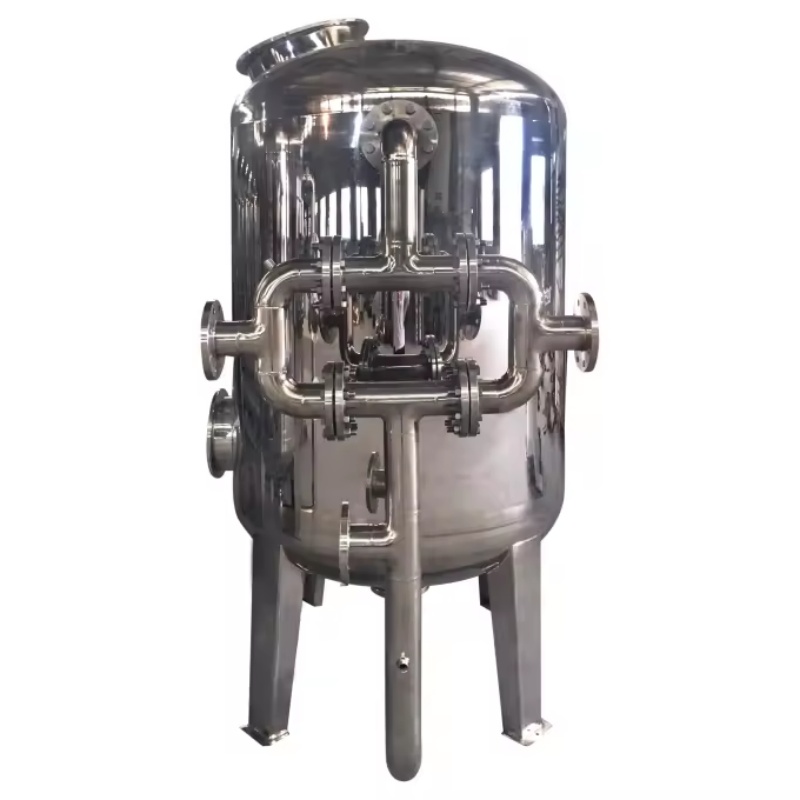 Высокопроизводительный мультимедийный фильтр из нержавеющей стали под давлением, диаметром от 24 до 96 дюймов для промышленной предварительной обработки и защиты системы обратного осмоса
