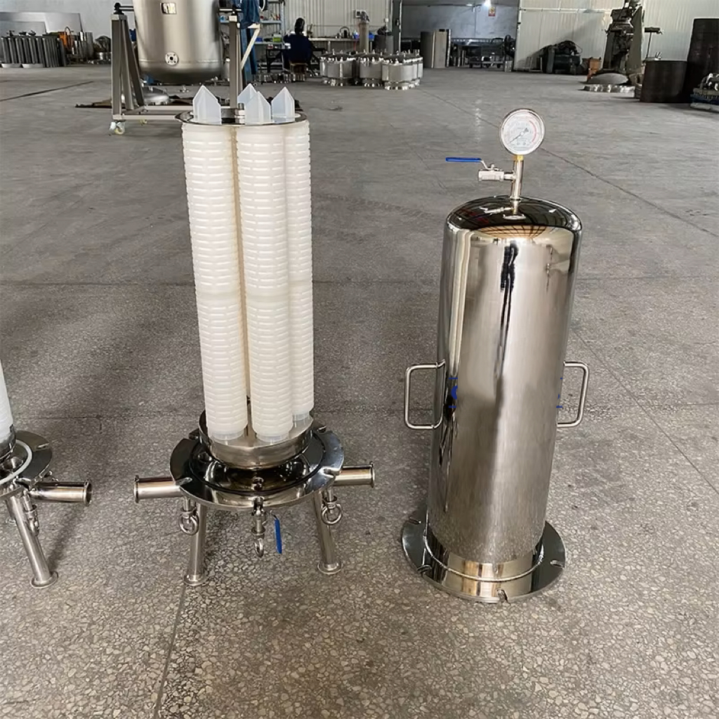 Санитарный прецизионный фильтр из нержавеющей стали 316L с быстрооткрывающейся конструкцией