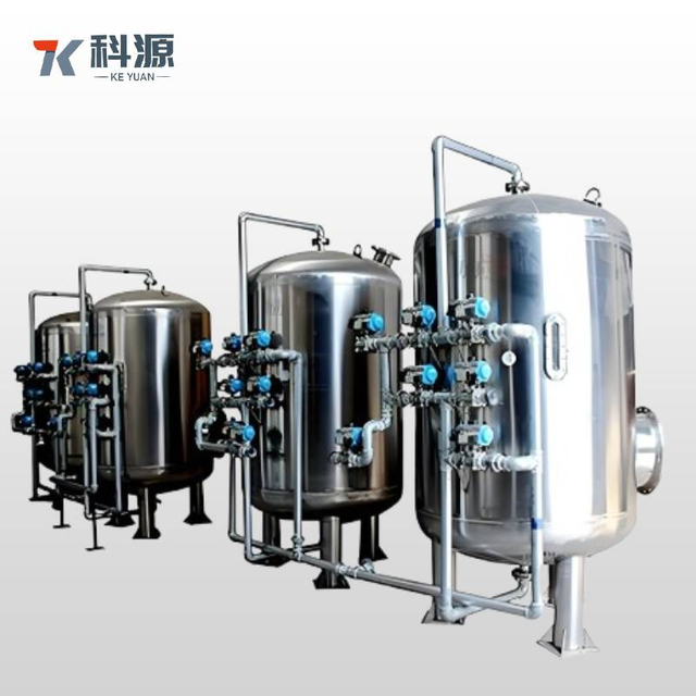 Сертифицированный ASME мультимедийный фильтрующий сосуд из нержавеющей стали с несколькими слоями для снижения содержания железа, марганца и мутности в грунтовых водах.