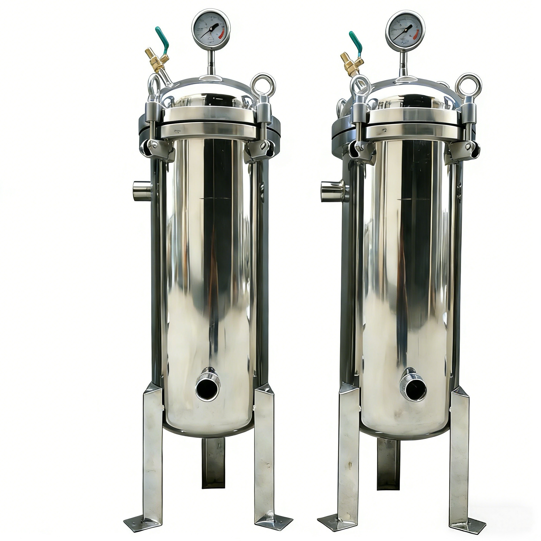 Прецизионный фильтр из нержавеющей стали быстрого открытого типа для очистки сточных вод с опорной стойкой