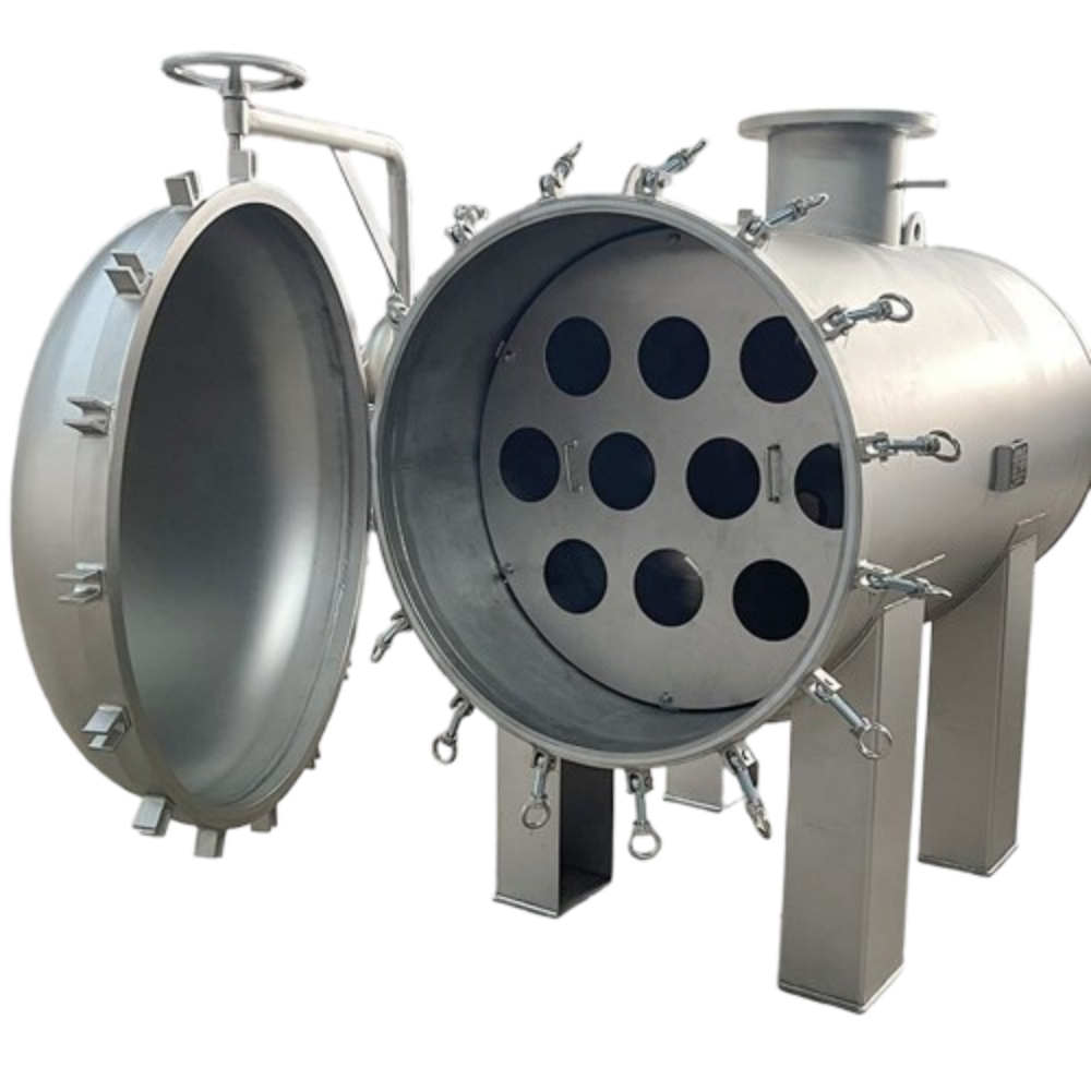 Горизонтальная высокопроизводительная фильтрационная система из нержавеющей стали для промышленного применения