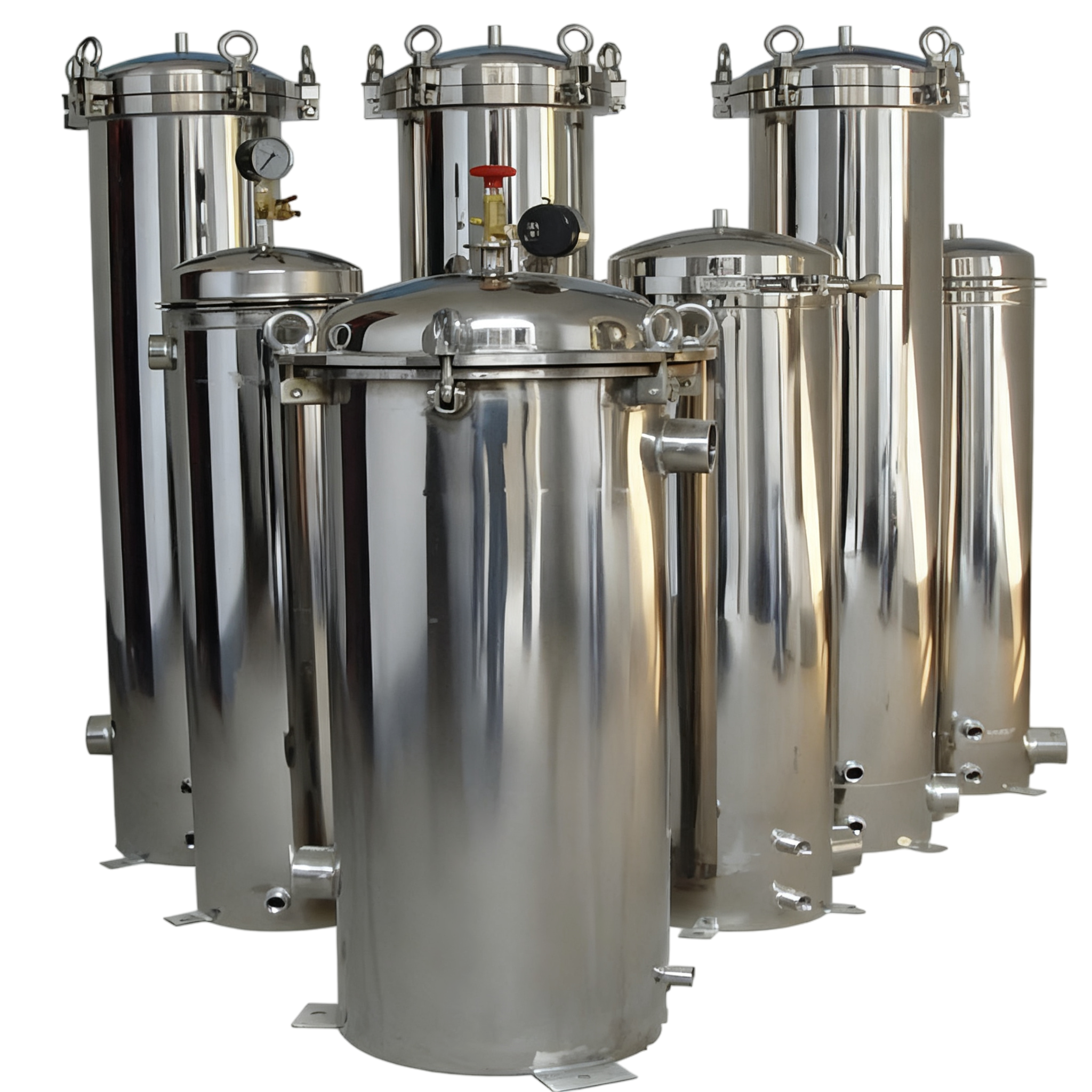 Компактный прецизионный фильтр быстрого открытого типа из нержавеющей стали без опорной стойки для сточных вод