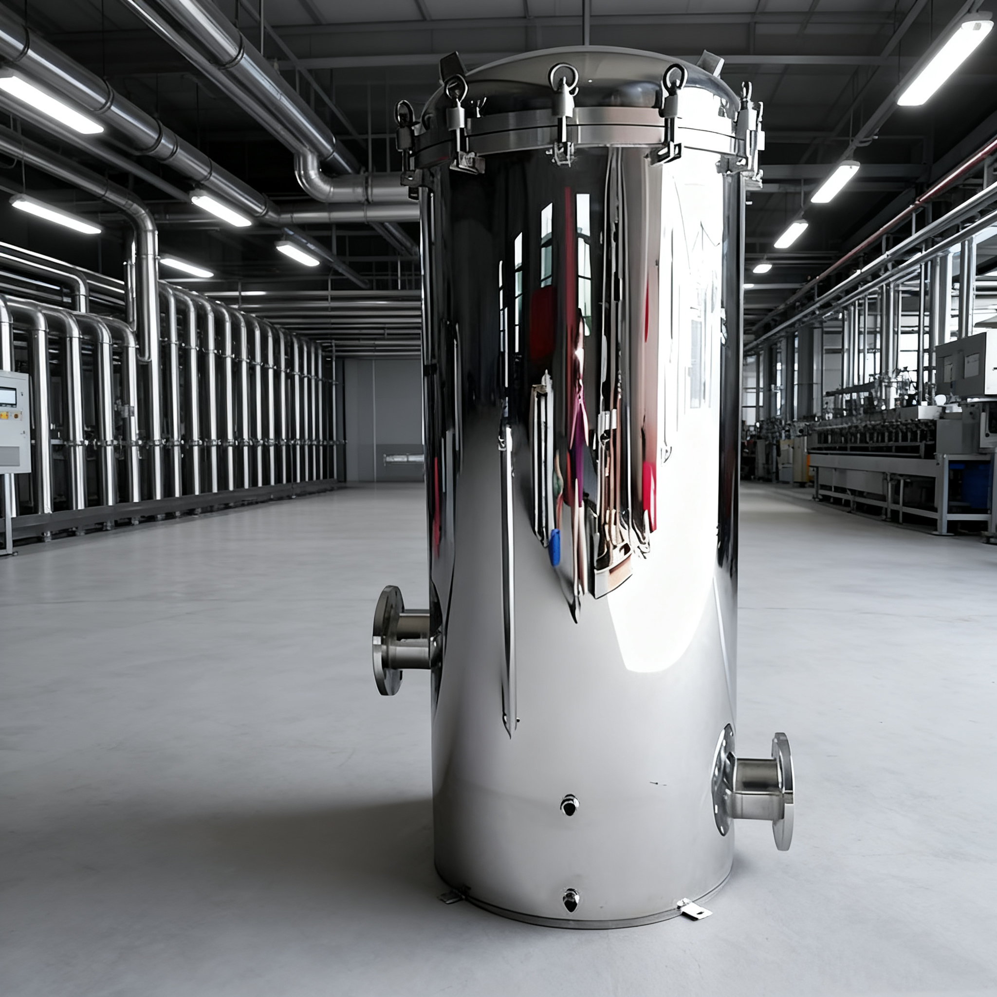 Заводская цена по индивидуальному заказу из нержавеющей стали 304/316L, быстро открывающийся прецизионный корпус картриджного фильтра без ножки для промышленной системы фильтрации воды