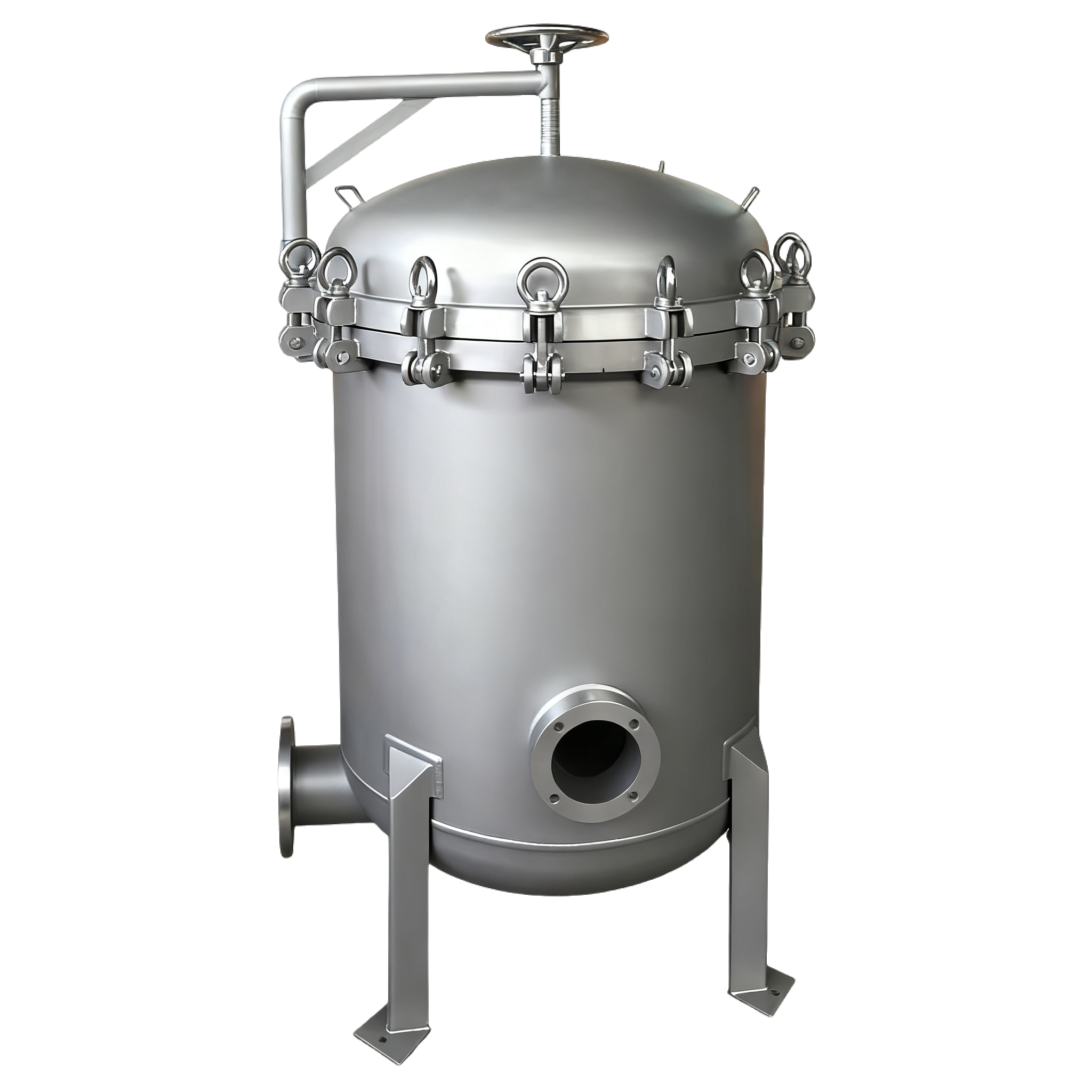 Настраиваемые корпуса многорукавных фильтров из санитарной нержавеющей стали 304/316L. Варианты OEM доступны для пищевой, фармацевтической и нефтехимической промышленности.