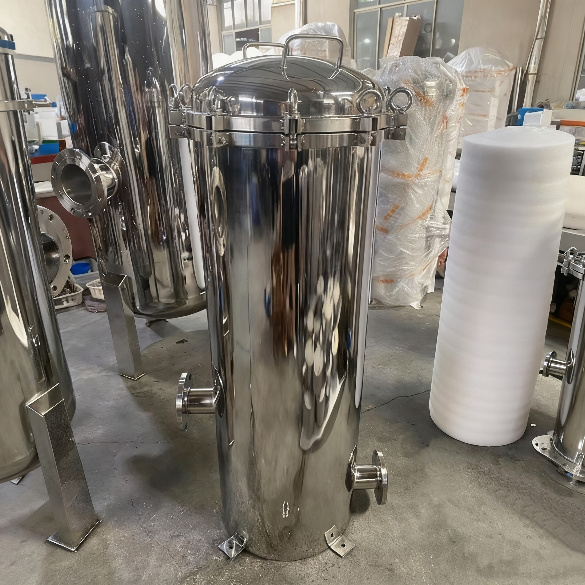 SUS304/SUS316L Быстрооткрывающийся прецизионный фильтр с плоским дном для высокой эффективности