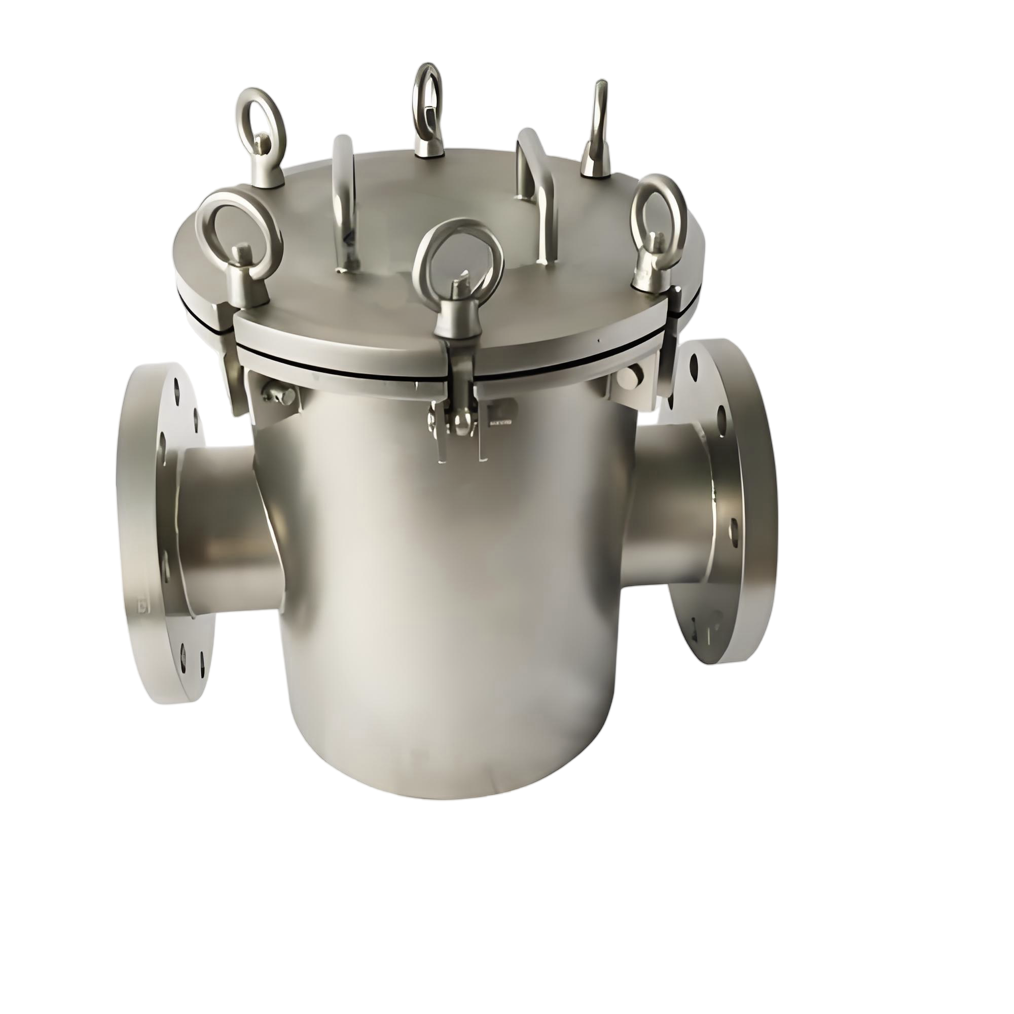 Санитарный корзинчатый фильтр из нержавеющей стали с мелкой сеткой для защиты пищевых продуктов, напитков и фармацевтических процессов