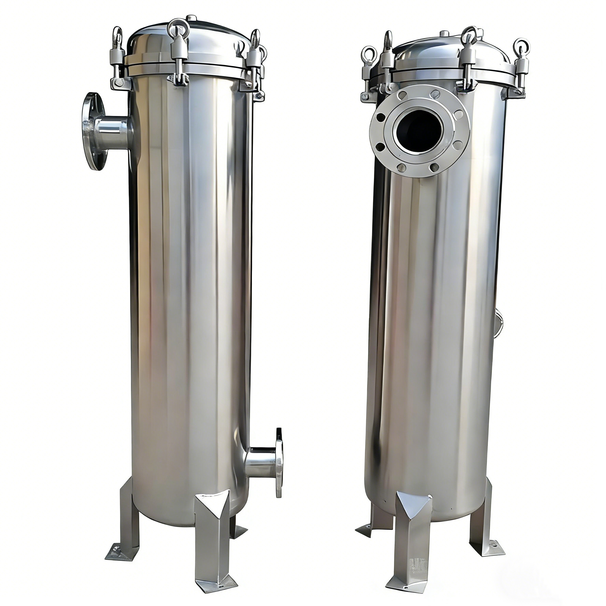 Прецизионный фильтр из нержавеющей стали быстрого открытого типа для очистки сточных вод с опорной стойкой