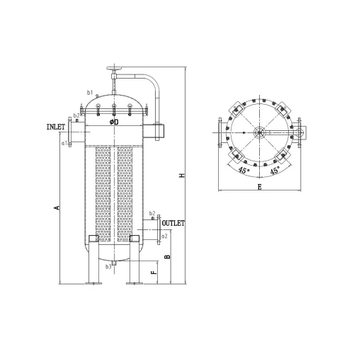 Фильтр высокого расхода (вертикальный)