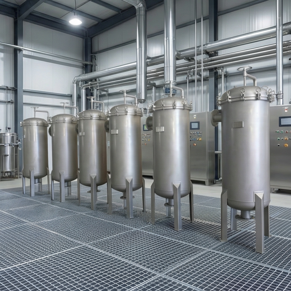 Заводская цена Высококачественный фильтр из нержавеющей стали 304 316L с высоким расходом для фильтрации промышленных сточных вод и химической жидкости