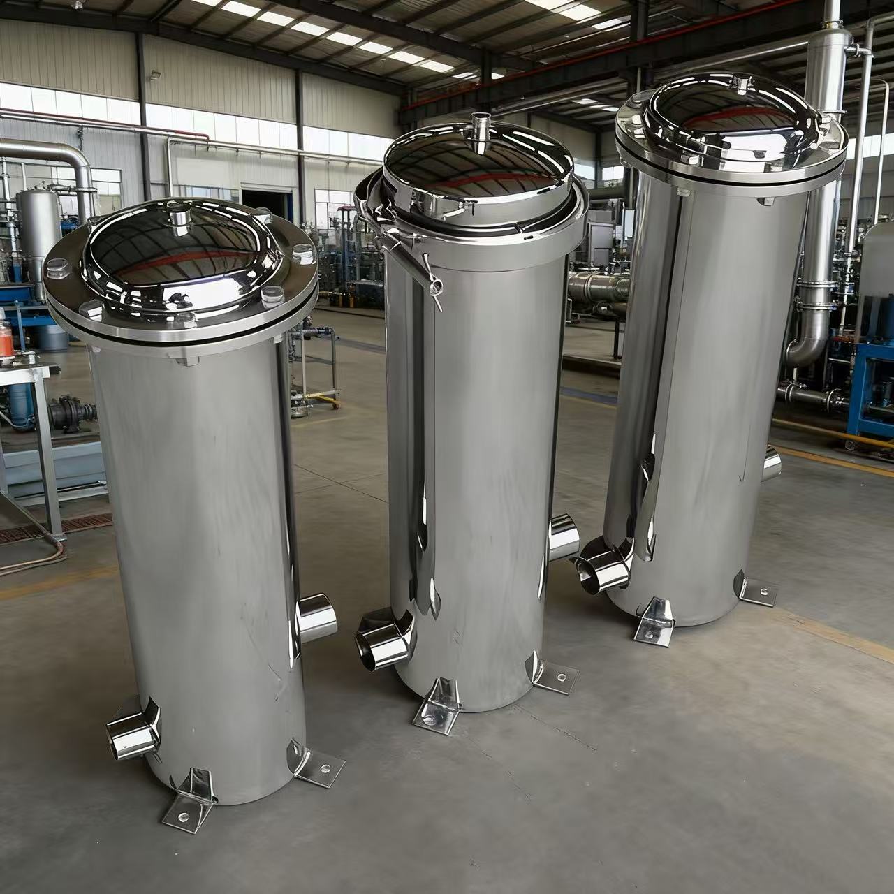 Компактный корпус прецизионного фильтра Tri-Clamp 304/316L с быстроразъемными зажимами для быстрой замены картриджа в ограниченном пространстве